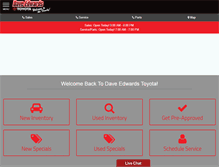 Tablet Screenshot of daveedwardstoyota.com